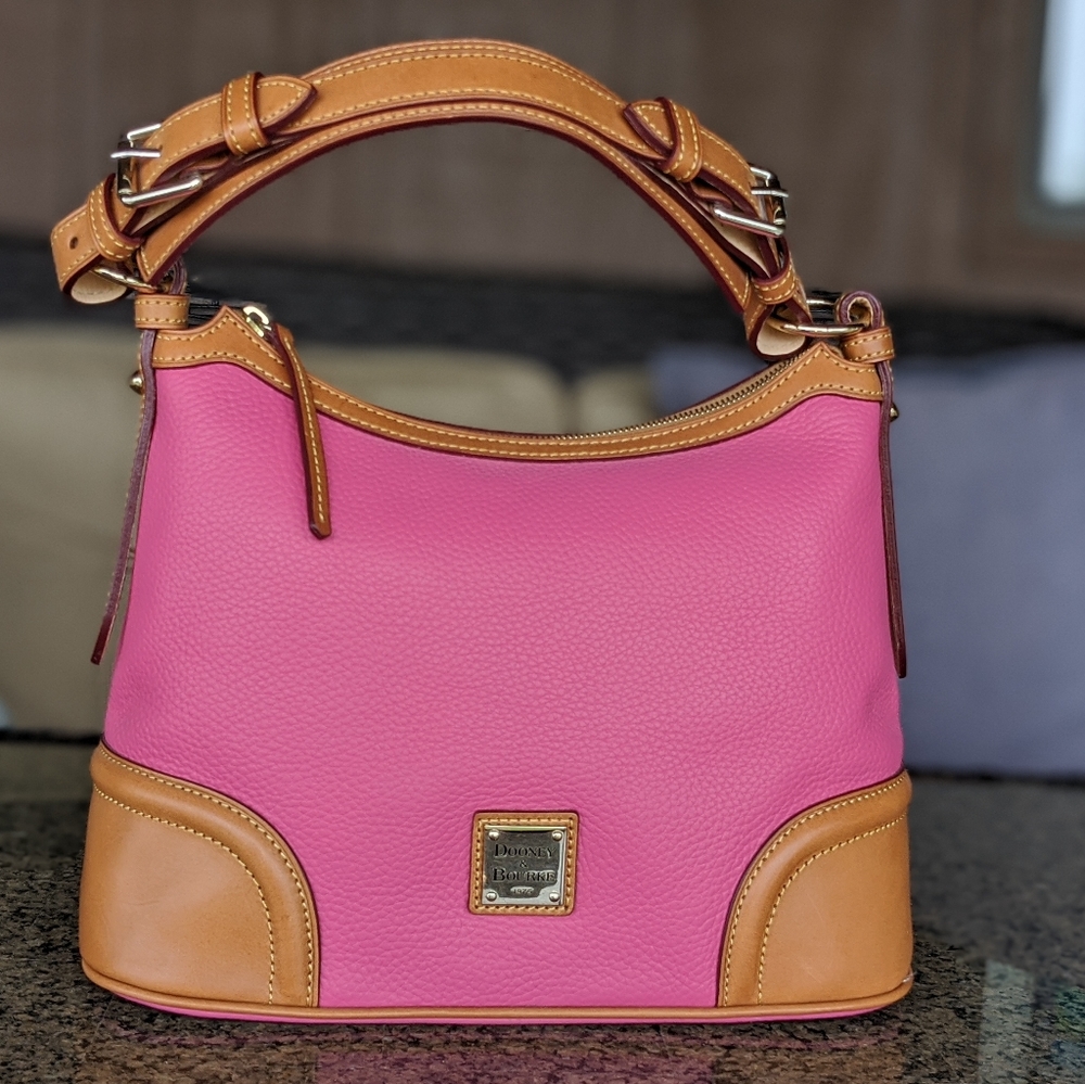 Dooney & Bourke Pebble Leather Hobo Pink